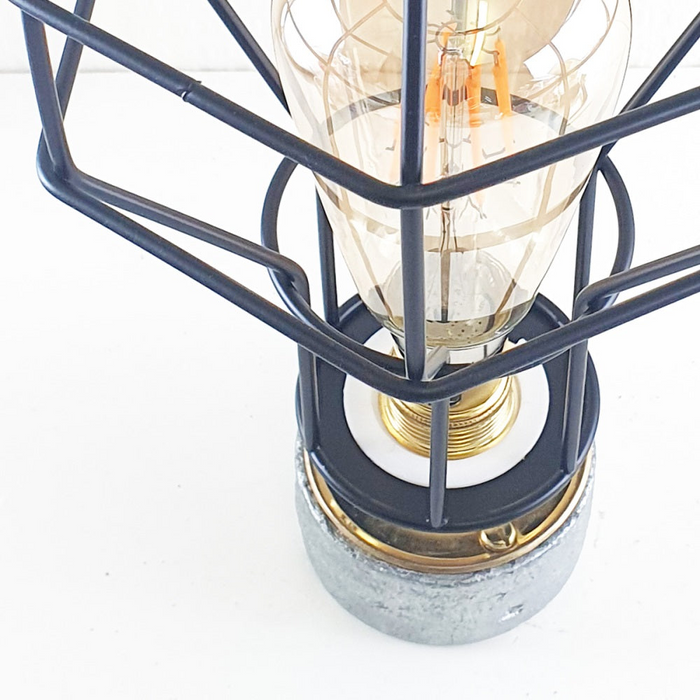 Industrial Lighting Ceiling or Wall Iron Pipe Cage Light