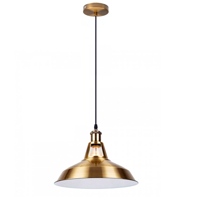 Yellow Brass Industrial Metal Ceiling Pendant Light Shade Modern Hanging Retro Lights