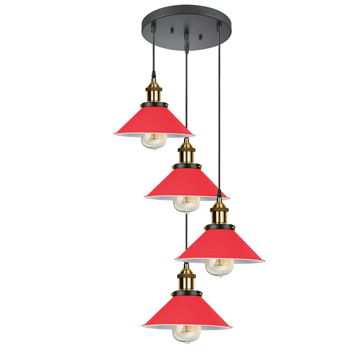 Modern Industrial Lampshade Chandelier Ceiling Pendant Light Pub Restaurant Lamp