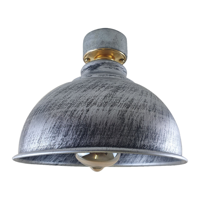 Metal Rustic Style Ceiling Light Lampshade Fitting Brushed B22 Base Light