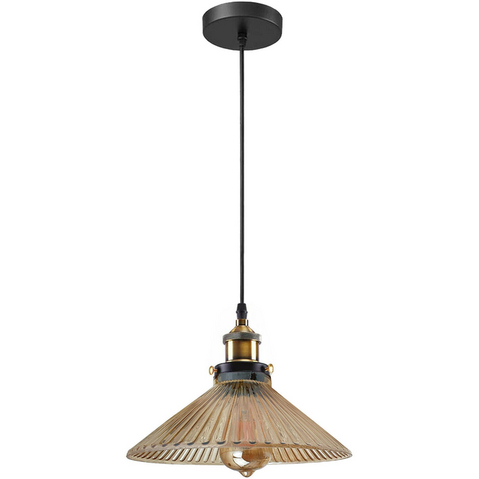 Industrial Suspended Ceiling Lights Style Glass Lamp Shade