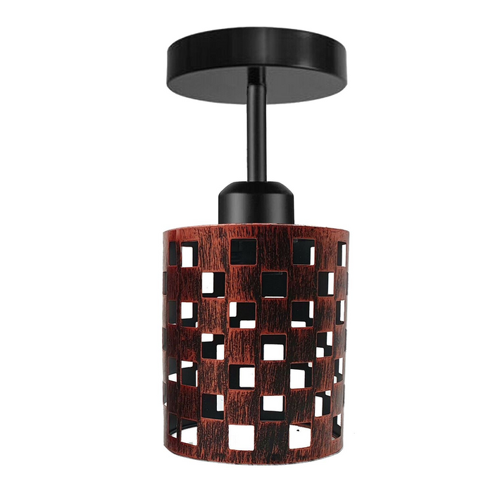 New Modern Industrial Indoor Metal Ceiling Light E27 Pendant Lamp with Cage UK