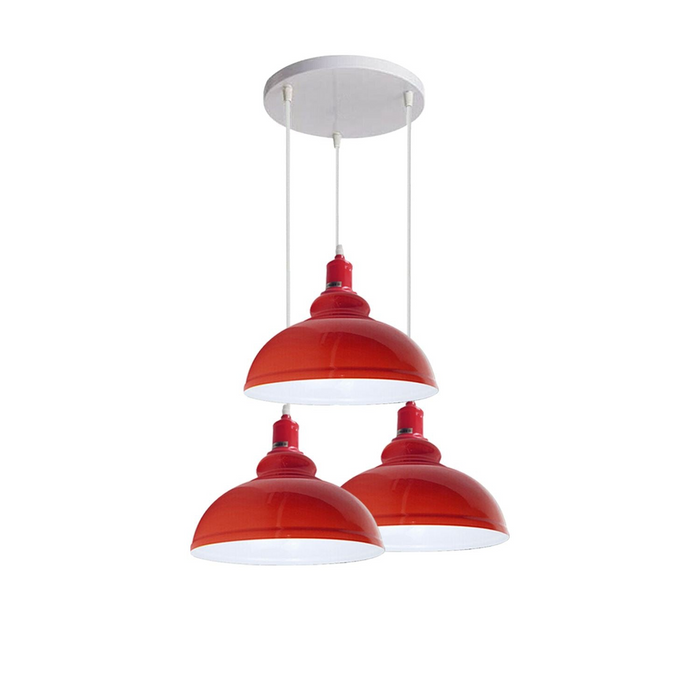 3 Ceiling lamp Pendant Cluster Light Modern Light Fitting Red/Black Lampshades