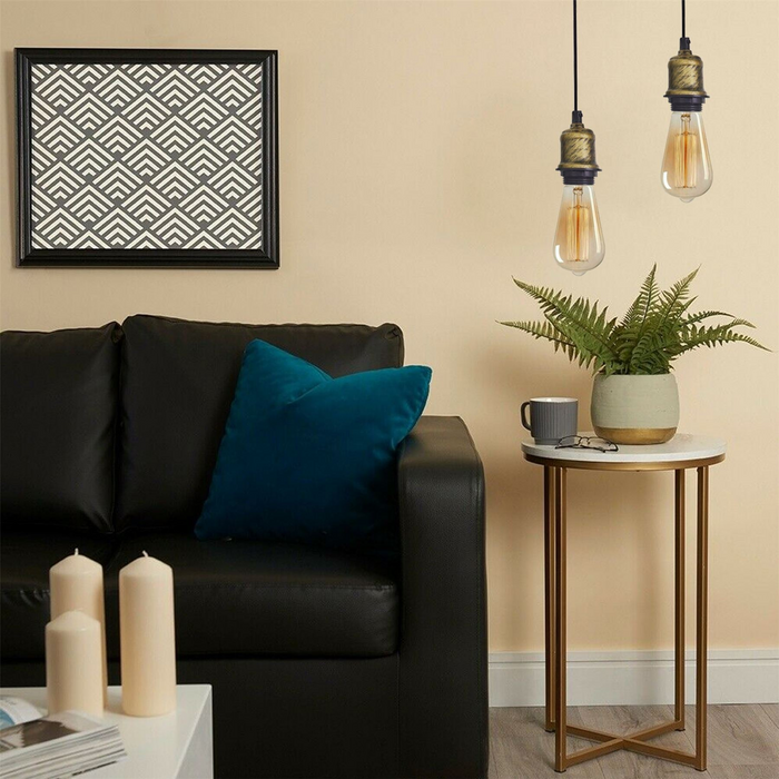 Vintage Ceiling Light Holder E27 Pendant Cord Flex Hanging Lamp Bulb Fitting Kit