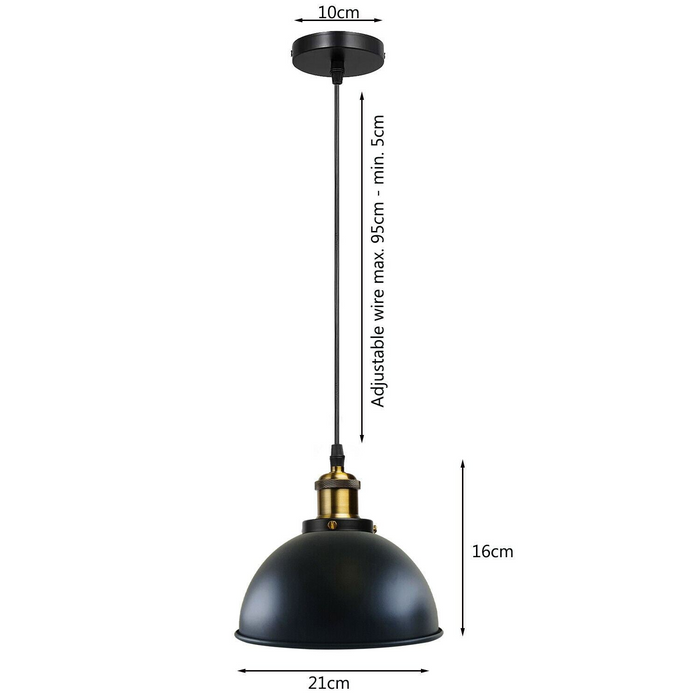Modern Metal Ceiling Pendant Shade Hanging Retro with various pattern Light black colour