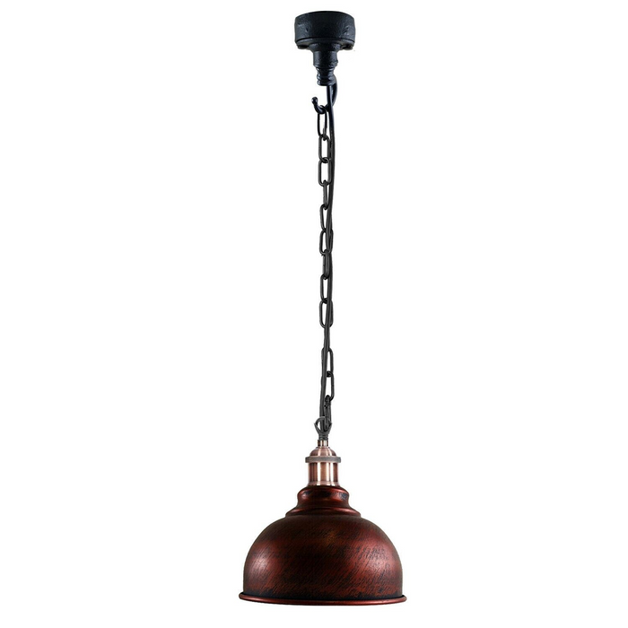 Industrial Vintage Ceiling Light Rustic Red Metal Conduit Retro Pendant Lamp