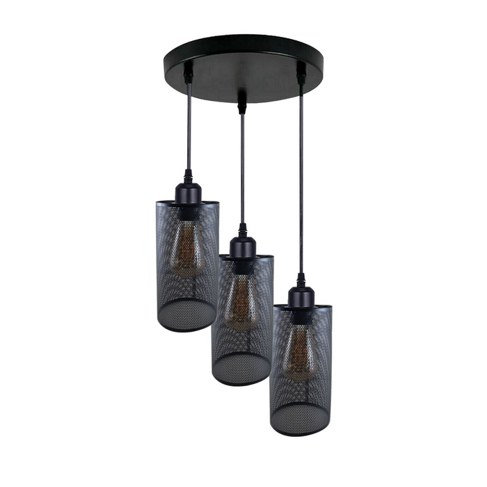 Ceiling Rose 3 Way Hanging Pendant Lamp Shade Light Fitting Lighting Kit UK