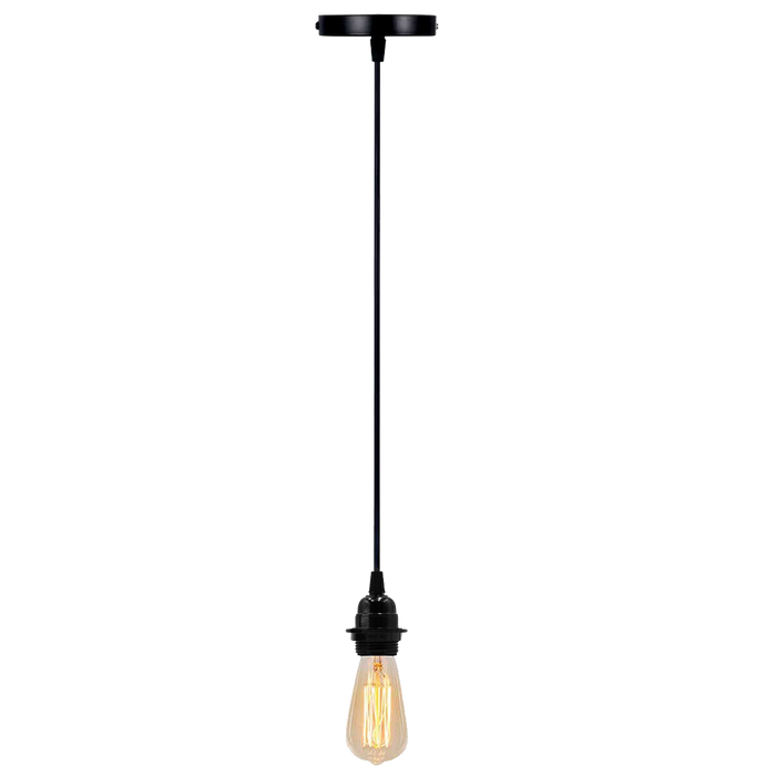 Single Outlet Ceiling E27 DIY Ceiling Rose Light PVC Flex Cluster Pendant Lamp Holder