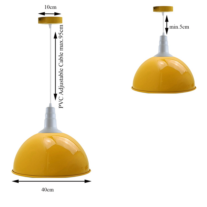 4 Pack Modern Vintage Industrial Retro Loft Metal Ceiling Lamp Shade Pendant Light