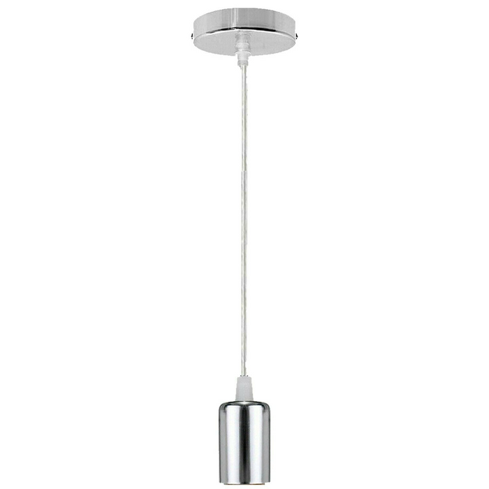 Vintage E27 Fitting Suspension Light Base Chrome Lamp Holder Ceiling Pendant Lights