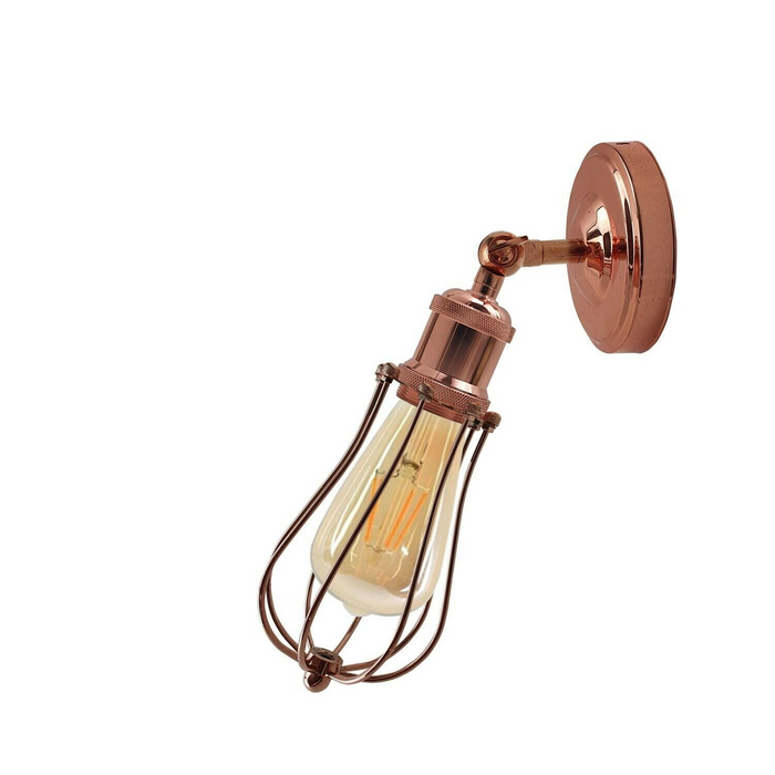 Industrial Vintage Retro Rose Gold Sconce Wall Light Lamp Fitting Fixture
