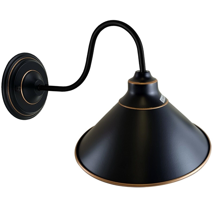 Industrial Vintage Metal  Black Wall Lamp E27 Uk Holder