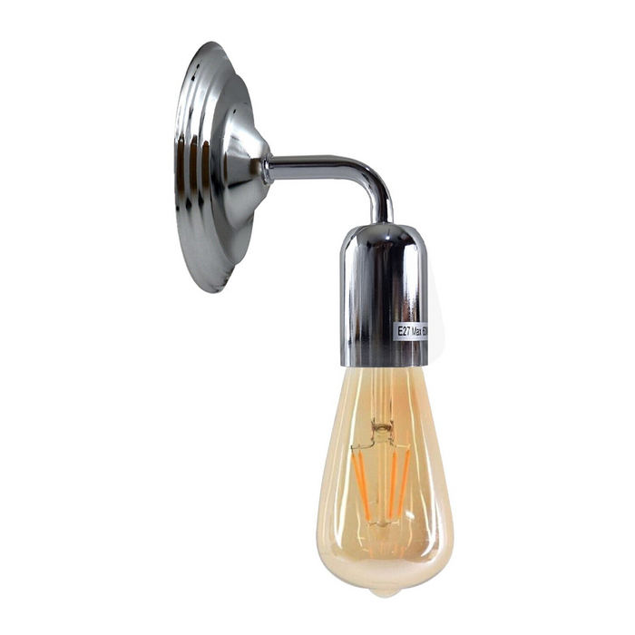 Industrial Vintage Retro Polished Sconce Chrome Wall Light Lamp