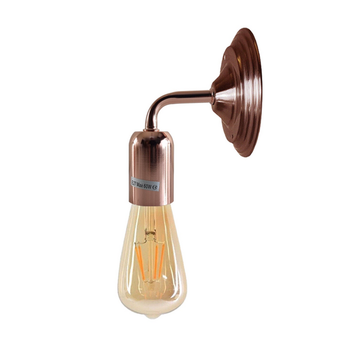 Industrial Vintage Retro Polished Sconce Rose Gold Wall Light Lamp