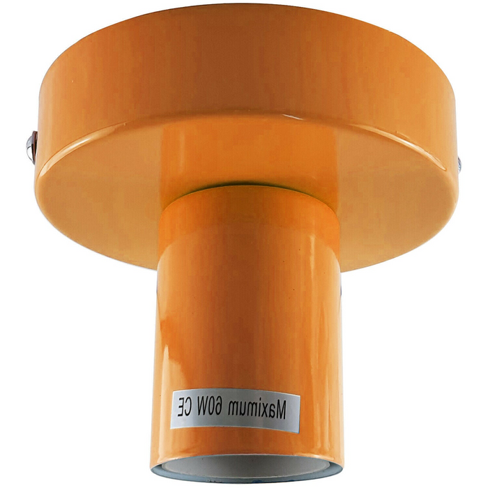 Vintage Bulb Holder | Bruce | E27 Lamp Base | Metal | Orange