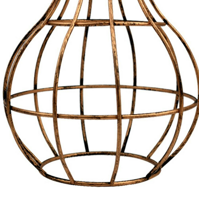 Cage Ceiling Light | Dixi | Vintage Style | Brushed Copper