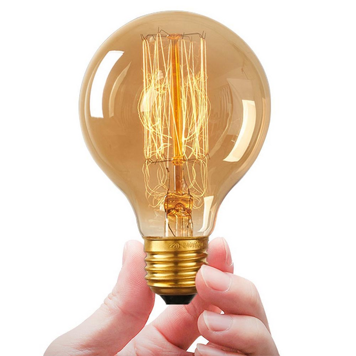 Vintage Light Bulb | Alana | Dimmable | Amber | G80 | 60W