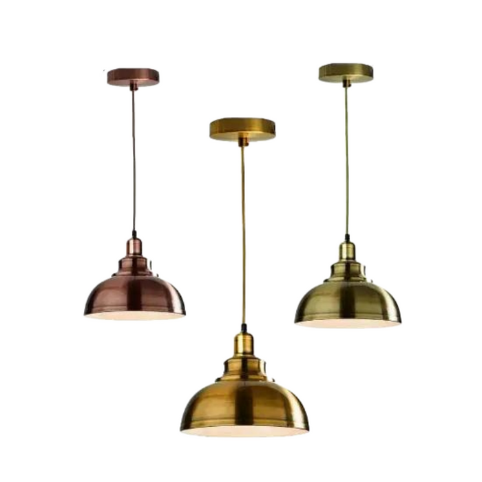 Modern Pendant Light | Ansel | Metal Shade | Brass Colours