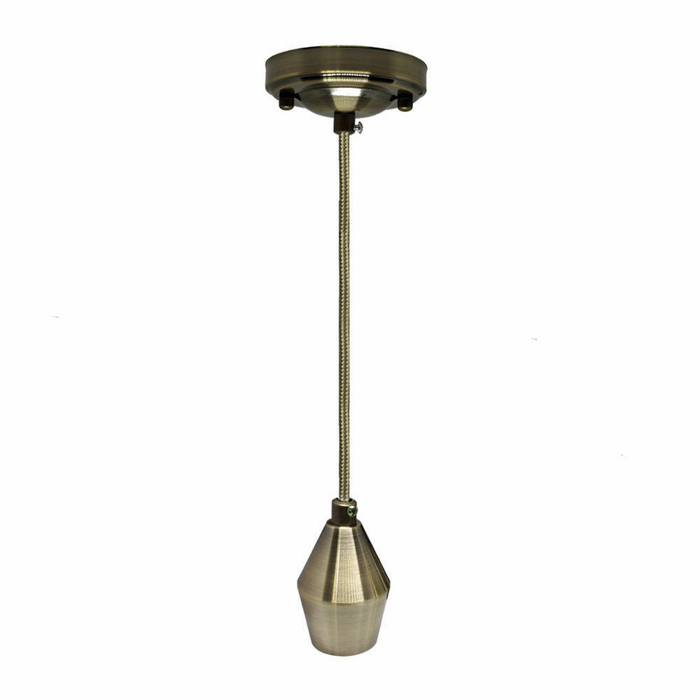 Vintage Pendant Light | Shania | Bulb Holder | 1 Way | Green Brass