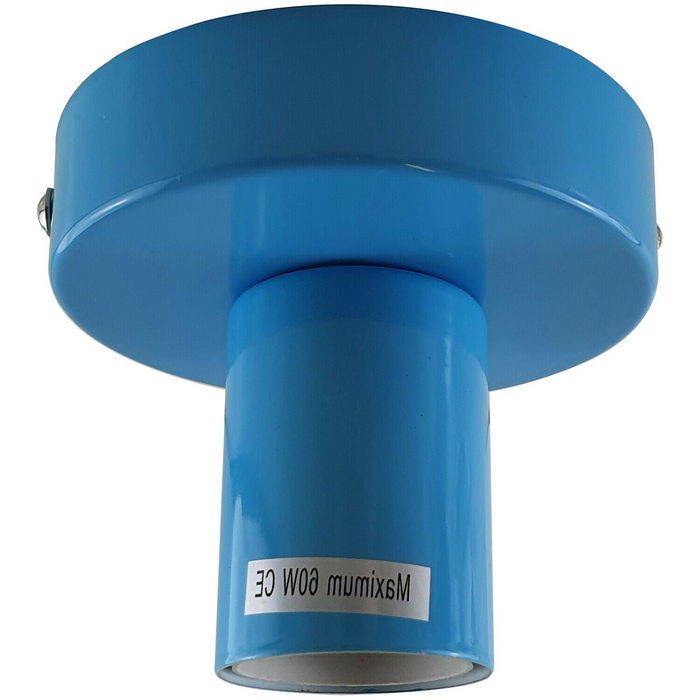 Vintage Bulb Holder | Bruce | E27 Lamp Base | Metal | Blue