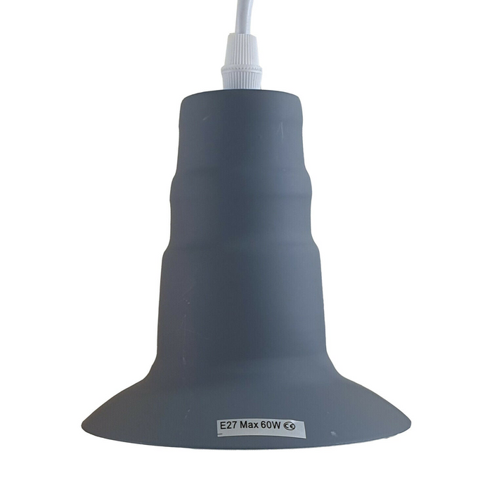 Industrial Pendant Light | Otis | Bulb Holder | 1 Way | Grey
