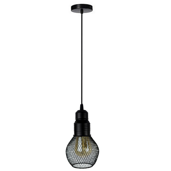Moderne hanglamp | Nola | Kooilicht | 1-weg | Zwart