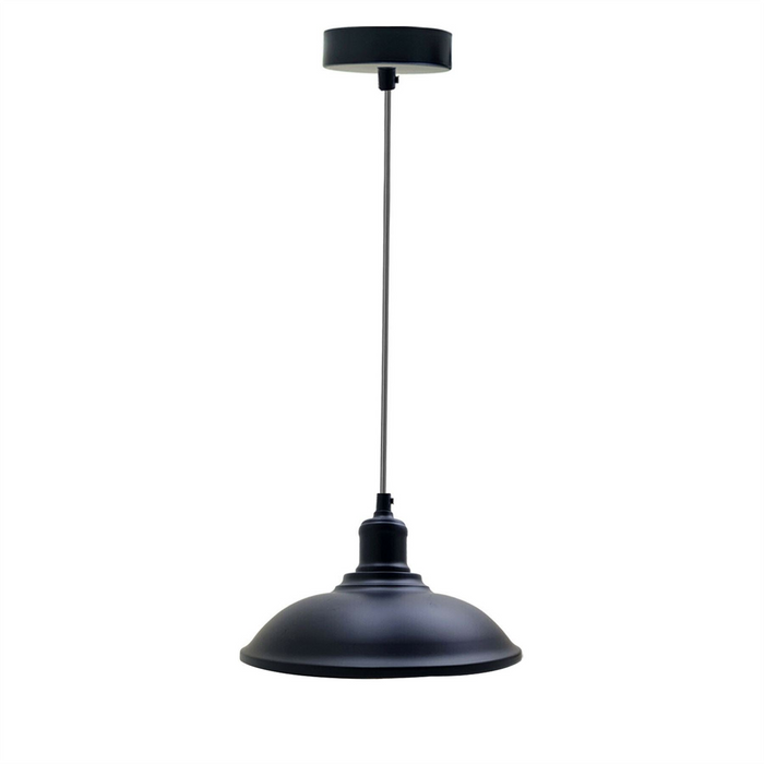 Industrial Pendant Light | Rico | Metal Shade | 1 Way | Various Colours
