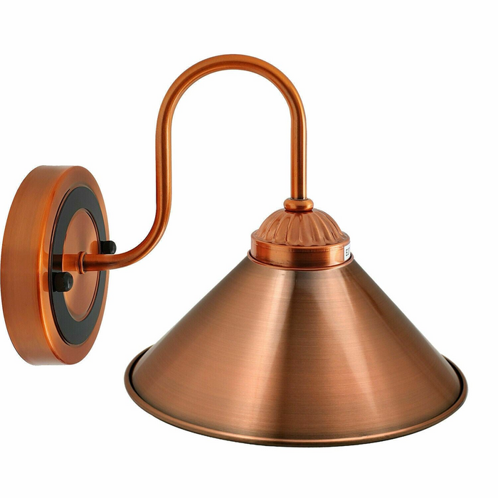 Vintage Wall Light | Jack | Metal Cone | Copper Coloured