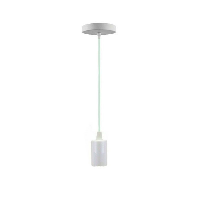 Vintage Pendant Light | Philippa | Bulb Holder | 1 Way | White